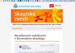 na Slovensku facebook a twitter Slovenský skauting informovanosť v