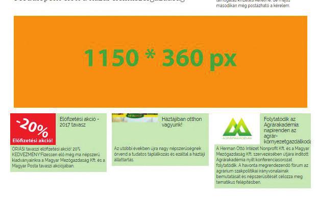 PR-cikk egy rovat cikklistájában vagy az eseménynaptárban 1 db 1600*1067 px szélességű indexkép + cím + lead (max 400 karakter) + szöveg (max.