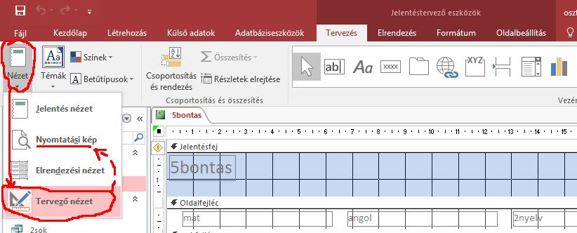 14 Megjegyzések: - A jelentésfej a jelentés címe, egyszerűen módosítható, átírható - Minden