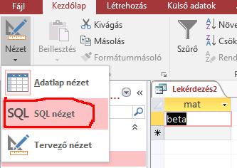 Az első lépés, hogy a lekérdezést részlekérdezésekre bontsuk: 1. Melyik matek csoportba jár Ne Pál? (ezt 7csoporttarsakSeged néven mentjük) 20 2. Kik járnak ugyanebbe a matek csoportba?