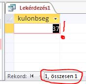 Állítsunk be feltételt: nem három a különbség.