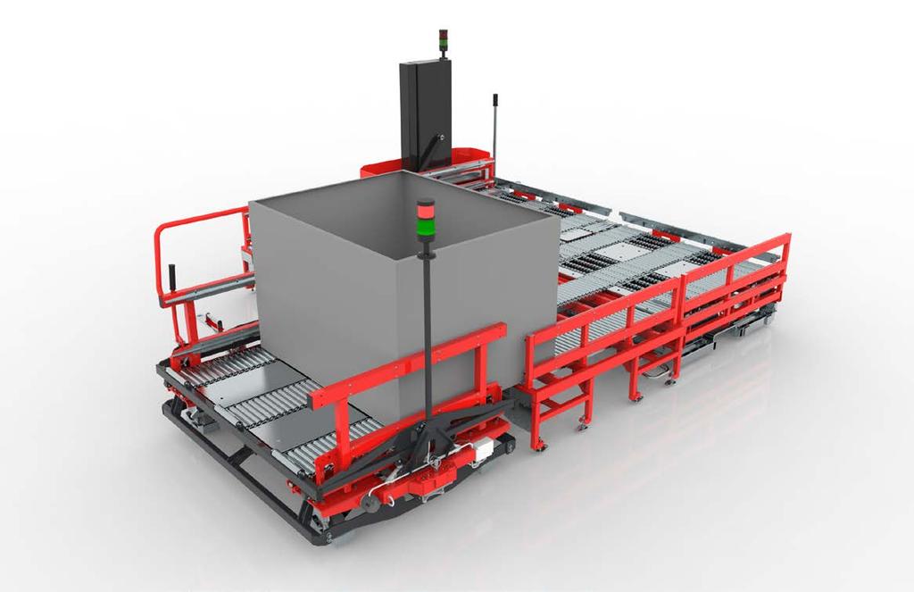 EFS KARAKTERISZTIKA EFS SYSTEM FEATURES MECHANIKUS KAPCSOLAT VONTATMÁNY ÉS ÁLLOMÁS KÖZÖTT MECHANICAL SYSTEM OF PLATFORM AND STATION CONNECTION Amint az intralogisztikai szerelvény eléri kiszállítás