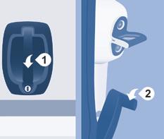 180 -os nyitás Ha gépjárműve speciális kitámasztóval rendelkezik, a nyitási szög 96 -ról 180 -ra növelhető.