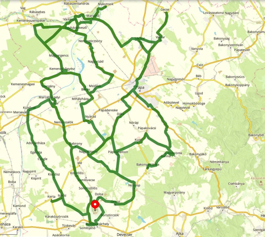 7.2 Kapcsolódó útonalak 7.2.1