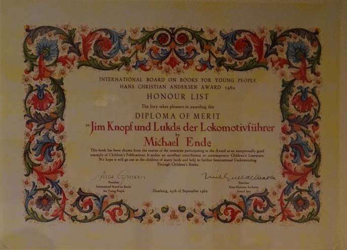 DÍJAK ÉS KITÜNTETÉSEK 1960 Berlin város A fiatal generációért irodalmi díja 1961 A legjobb ifjúsági regény díja (Gombos Jim és Lukács, a masiniszta) Hans Christian Andersen-díj (Gombos Jim és Lukács,