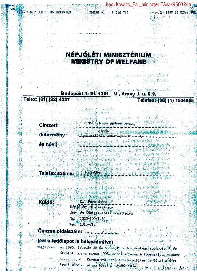 Dr. Kovács Pál miniszter is bűncselekmények kategóriájába sorolta a hatás