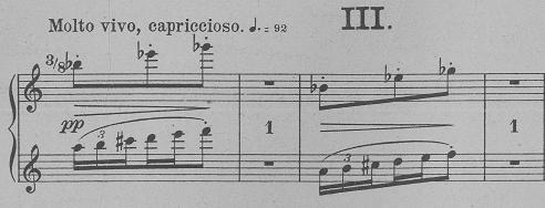 15. kotta. Bartók: Három burleszk zongorára, Op. 8c, No. 3 ( by Editio Musica Budapest) A tétel vége felé közeledve pedig a 10.