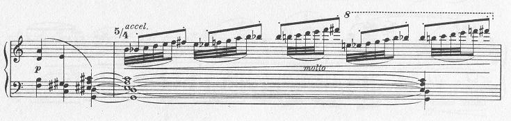 1. vonósnégyes egyik jellegzetes témáját. 12. kotta. Lajtha: Sonate pour le piano, Op. 3, 3. tétel ( by Editio Musica Budapest) 13. kotta. Bartók: 1.