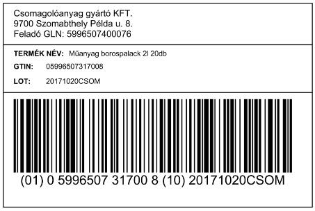 Magyarországi útmutató a bor és a pálinka nyomon követésére vonatkozó előírások betartásához 6.5.4.