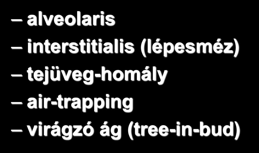 Tüdő HRCT alapelváltozások alveolaris interstitialis