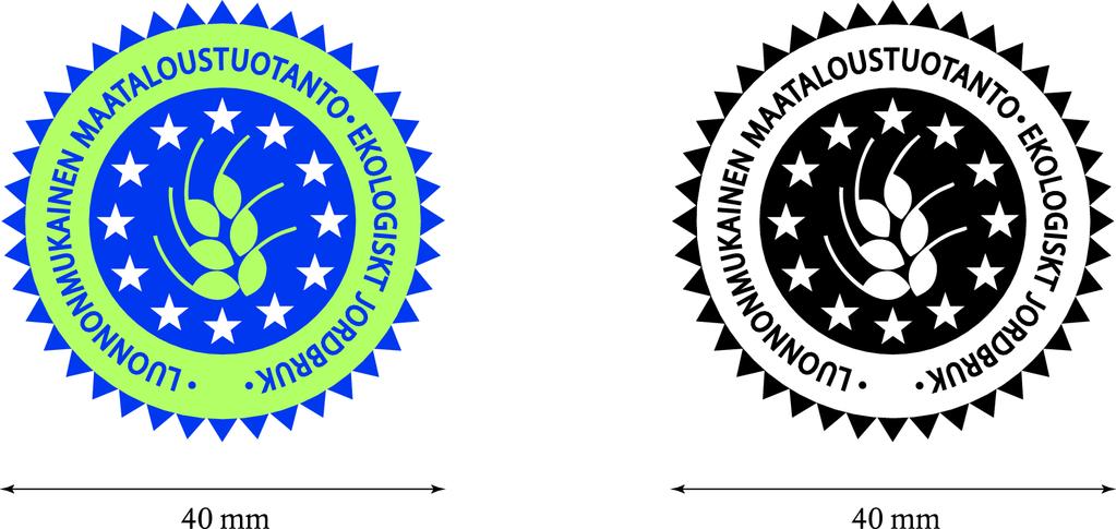 minimum 20 mm-es átmérő. b) Két jelzés kombinációját tartalmazó logók esetében: minimum 40 mmes átmérő. 2.7.