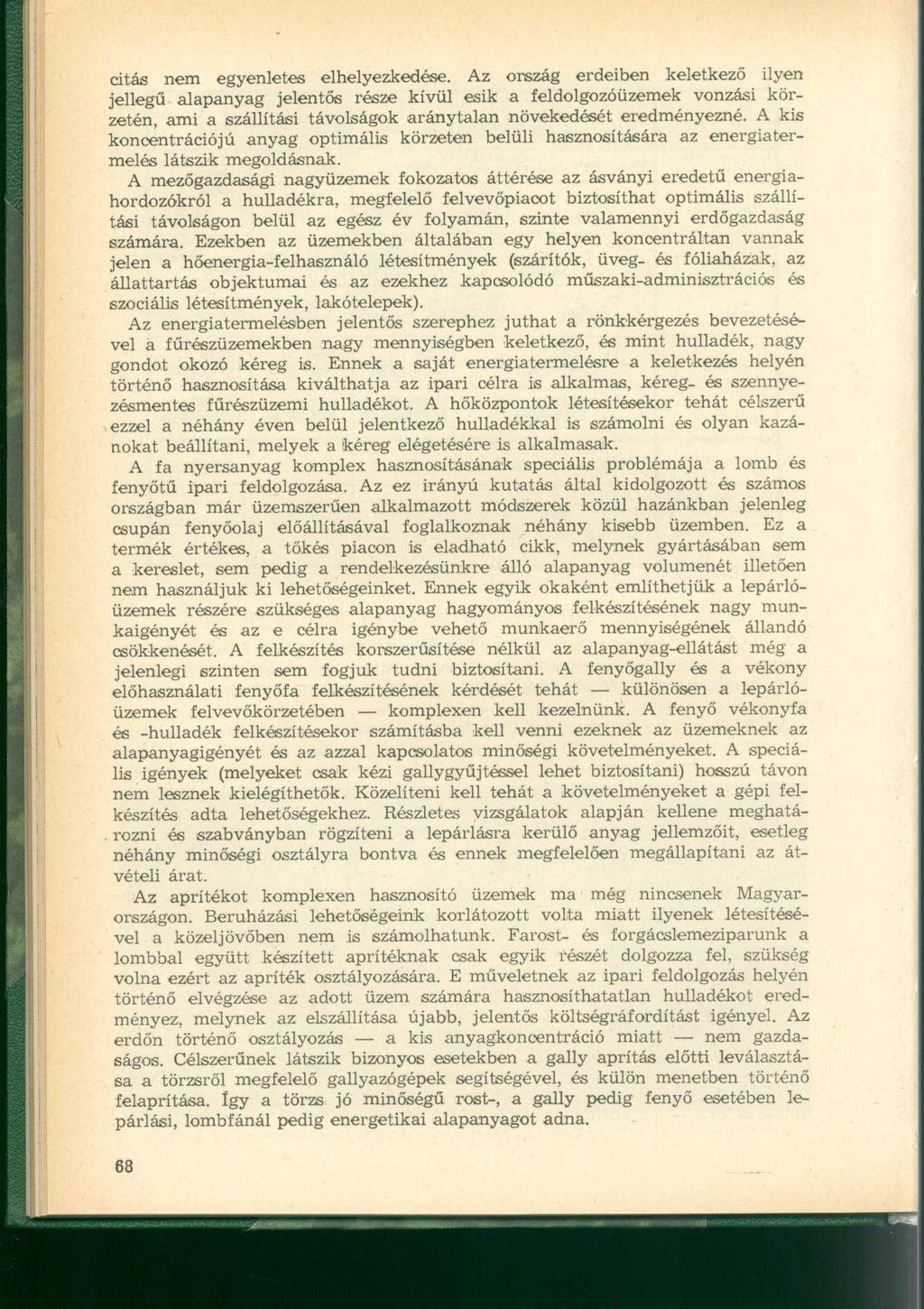 citás nem egyenletes elhelyezkedése.