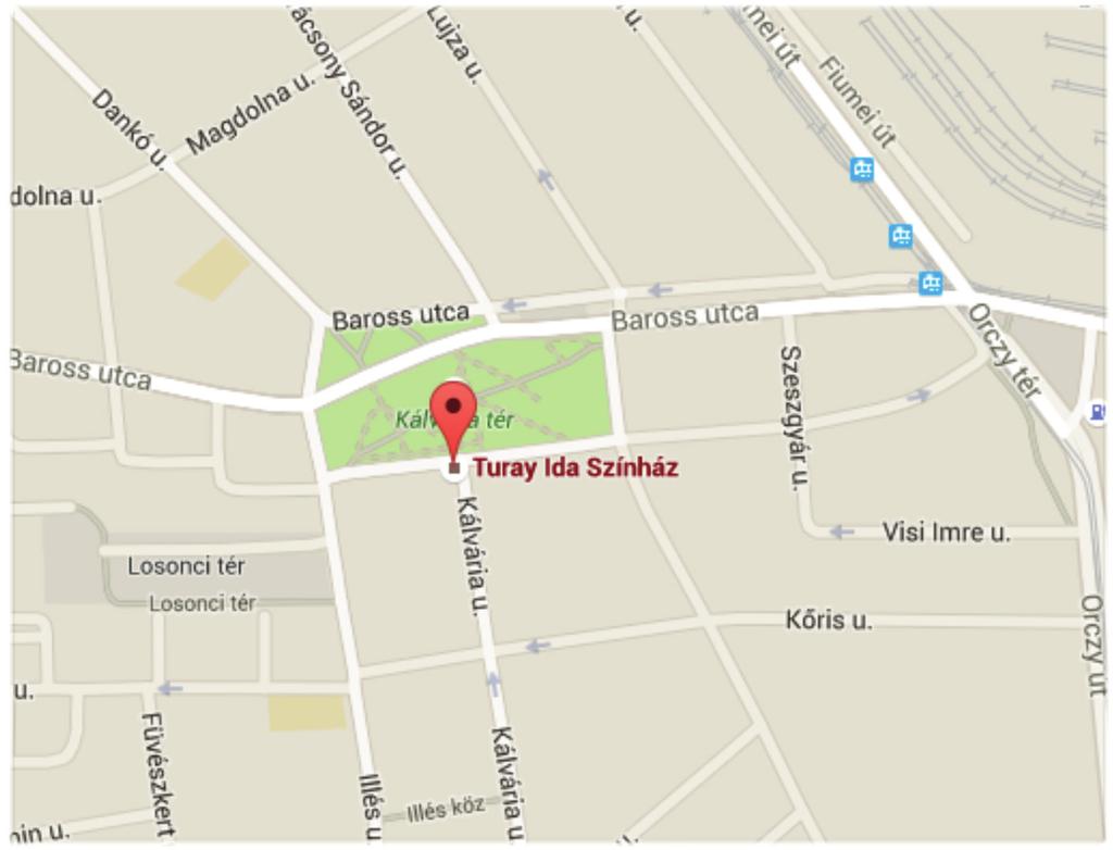 ELÉRHETŐSÉGEK TURAY IDA SZÍNHÁZ Cím: 1089 Budapest, Kálvária tér 6. Tel.: +36 1 788 3151 (porta) +36 70 607 2620 (jegypénztár) E-mail: info@turayidaszinhaz.hu www.facebook.com/turayidaszinhaz www.