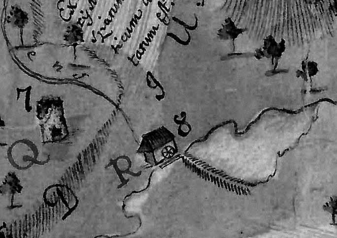 1. ábra A malomtavas rendszerû Enyôdi-malom ábrázolása 1759-bôl.