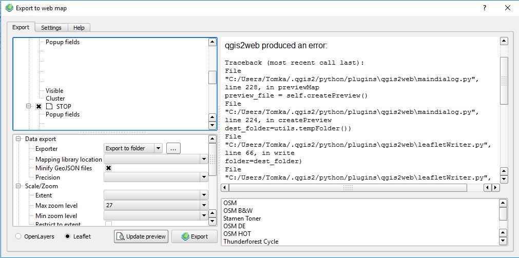 13. ábra QGIS hiba üzenet Több szakmai konzultációt követően az a megoldás született, hogy a felület elkészítéséhez a GlobalMapper program által kialakított JavaScript-et használom, azon belül is az