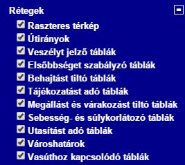 A vektoros rétegek felépítése minden esetben ugyanazt az elvet követi. A réteg létrehozása után megkapta a nevét, amellyel a honlapon látható lesz. Jelen esetben: 'Veszélyt jelző táblák'.