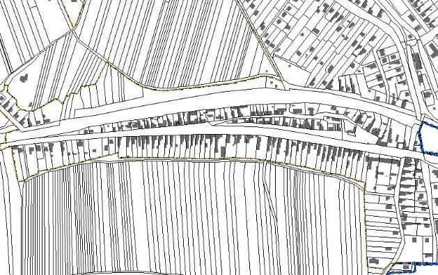 Börzsönyligetre szabályos telekosztás jellemző. A 300-700 m2 közötti területű telkek a Mályva utca és a Lejtő utca mentén tömbszerűen, a terület nyugati harmadában pedig elszórtan helyezkednek el.