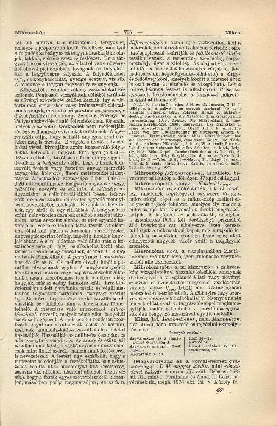 Mikroszkóp 755 Miksa tök, tük, borotva, ú. n.