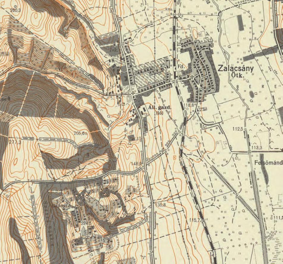 Kratochvilla Krisztina: Hazai szelvényzésű archív topográfiai térképek digitális feldolgozása 47 9. 1:25 000 méretarányú topográfiai térkép az összehasonlításra más adatokkal (pl.