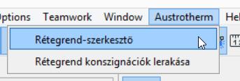 1. Rétegrend-szerkesztő Az Austrotherm rétegrend szerkesztővel