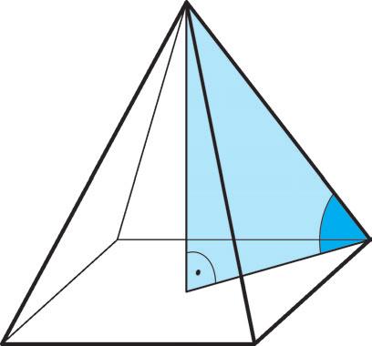 9 a) 5,8 az oldalélnek az alaplappal bezát szöge Elôszö számítsuk ki a felszínbôl egy oldallap teületét, ez 05 cm,