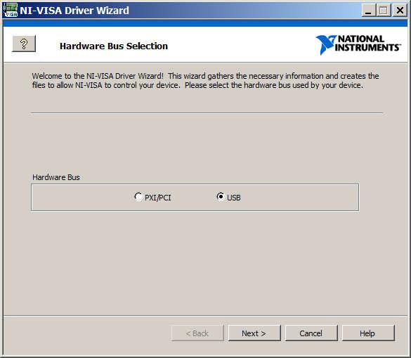 Egyedi USB eszköz kezelése LabVIEW alól 1. VISA Driver wizard: Egyedi Driver készítése o http://www.ni.