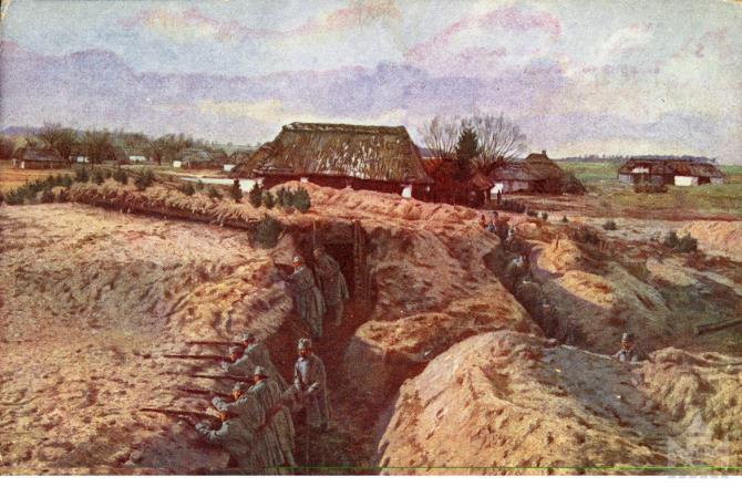 Távoktatás 39 Történelem 11 26. A háború kiszélesedése és új vonásai Új fegyverek a hadviselésben A szemben elhelyezkedő lövészárkokból álló védővonal, hadszíntér /front/ új fegyvereket követelt.