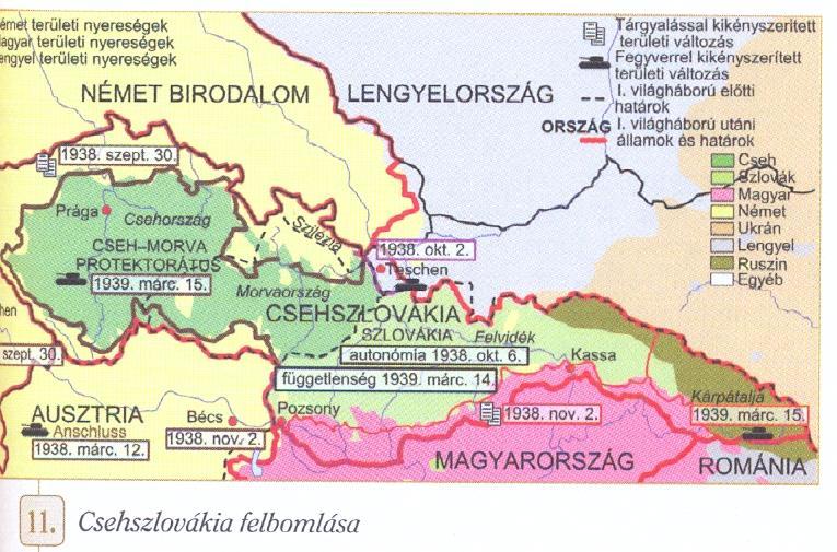 Ez után Csehszlovákiába vonult be a Szudéta német vidék visszacsatolása miatt.