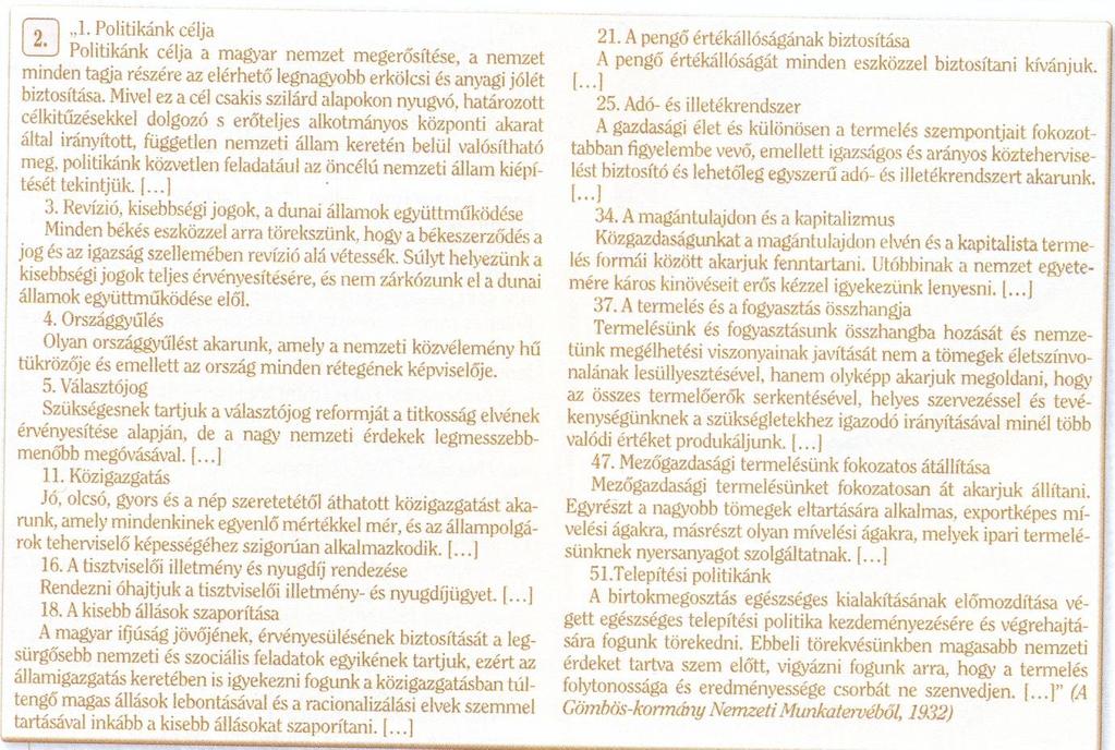 Minden társadalmi réteget megszólított benne, és ígéreteket tett nekik, mint Hitler, a náci párt programjában. Ezzel nagy támogatottságot akart elérni. A nagytőke háttérbe szorítását célozta meg.
