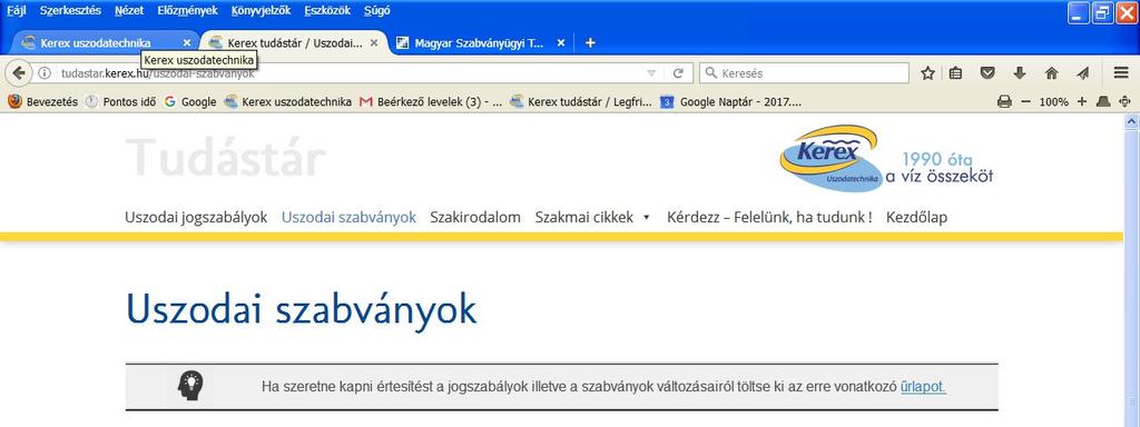 USZODAI SZABVÁNYOK