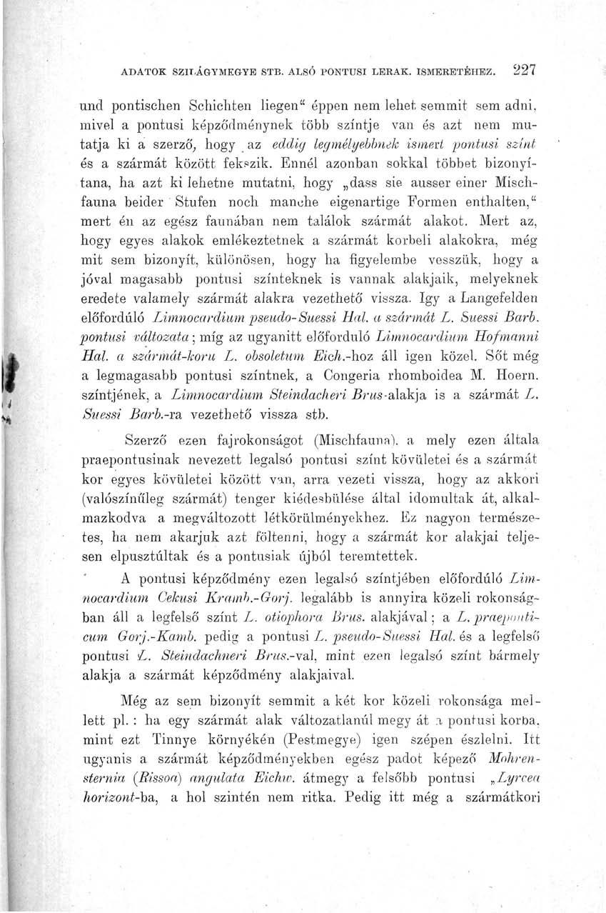 ADATOK SZ1LÁGYMEGYE STB. ALSÓ PONTUSI LERAK. ISMERETÉHEZ.