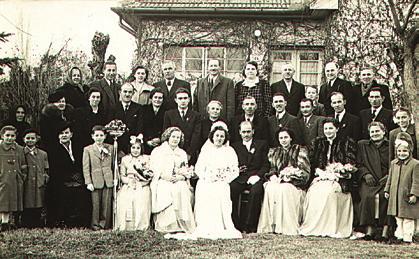 Panics István-Horváth Klára esküvője (1950, Balatonlelle) A násznép A meghívott rokonok, barátok megjelenése öröm volt a családok számára, hiszen az ilyen közös együttlét a munka miatt igen ritkán