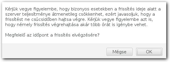 GÉPHÁZ A frissítések telepítéséhez, kattintson az Aktiválás / Frissítés menüpontban a Frissítés most! Gombra.