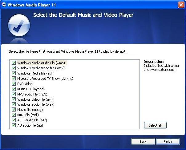 Megjegyzés A létező médiakönyvtár jelenleg migrál a Windows Media Player 11 - be.
