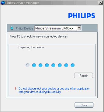 2 Indítsa el a Philips Eszközkezelő-t a Start > Programok > Philips