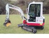 Otváracia lopata, vidly, mixovacia lopata. Váha stroja je cca 3 200 kg, možnosť dokúpiť aj IVECO na prepravu stroja. T: 0903 413 606 Dunajská Streda PREDÁM minibager zn. TAKEUCHI TB016, r. v. 2010, 2 215 MH, motor DIESEL - 3-valec YANMAR, 10,3 KW, váha 1 770 kg.