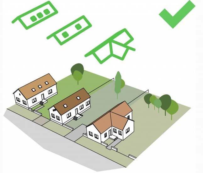 13 TETŐFORMA A településen lévő tetőformák egyszerű