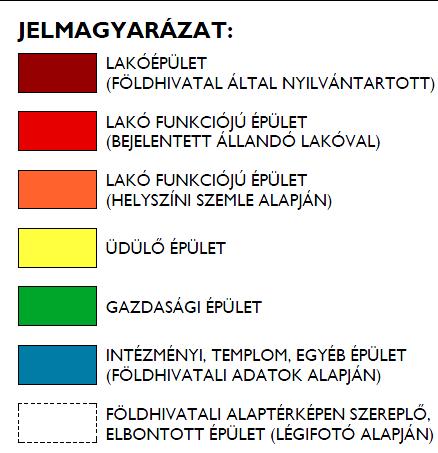 helyszínelt épületek száma földhivatali arány