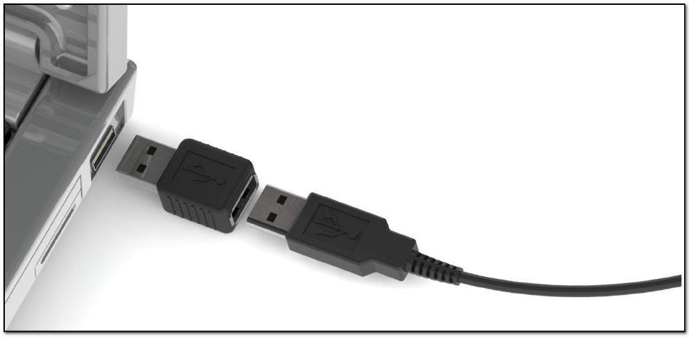 1. Gyors kezdetek 1. Csatlakoztassa az USB csatlakozót a billentyűzetből a keyloggerbe. Ezután csatlakoztassa a keyloggert a számítógép USB bemenetéhez.