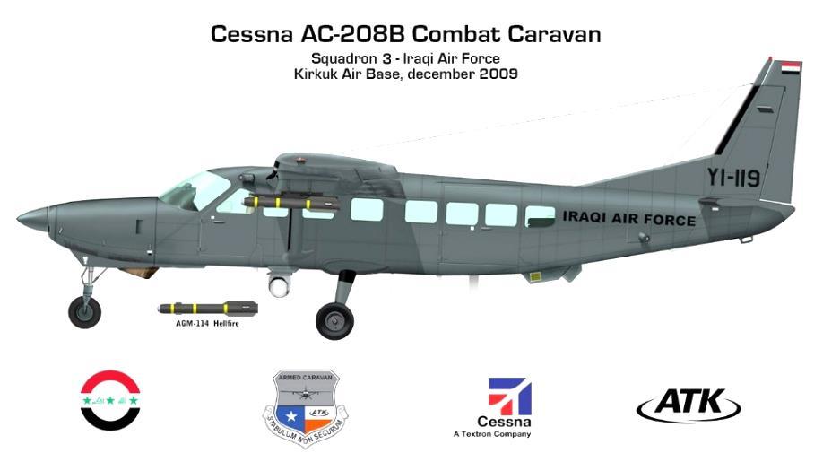 Időrendi sorrendben talán az utolsó frissen hadszíntéri alkalmazásra vett repülőgép a Cessna AC-208B típusjelzésű könnyű szállító repülőgép.
