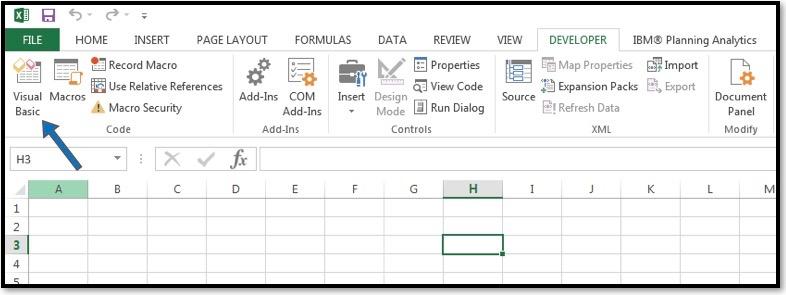 Az IBM Cognos automatizációra mutató hivatkozás felvétele és az IBM Cognos automatizációs API elérése Most, hogy megnyitotta a Visual Basic