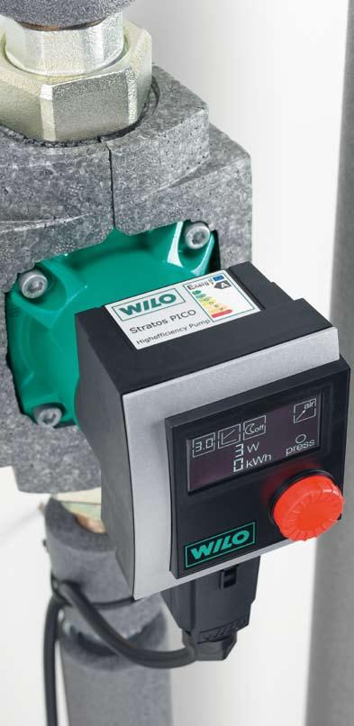 Su Wilo-Stratos PICO galima sutaupyti net pusę elektros kiekio, kuris yra nustatytas šiuo metu geriausiai energinio efektyvumo A klasei: lyderis aukšto efektyvumo siurblių srityje.