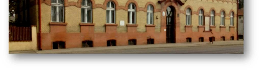 A teljesen tégla burkolású és díszítésű épület eklektikus megjelenésével reprezentálta a köz szolgálatának vidéki épülettípusát.