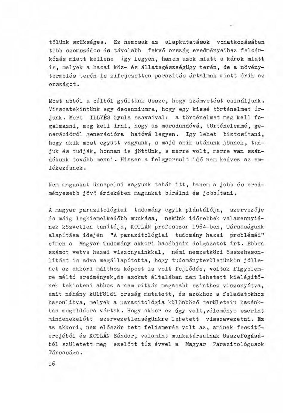 tőlünk szükséges.