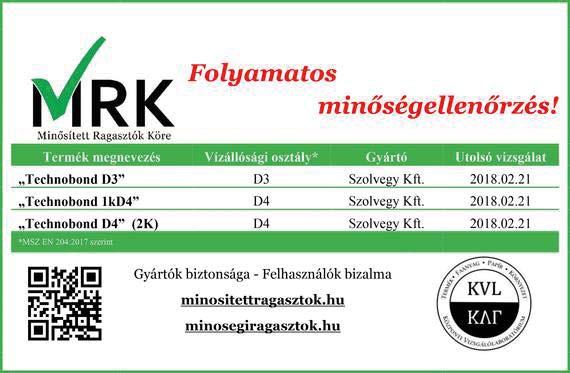 4 CÉLOK Célunk a Magyarországon kereskedelmi forgalomban kapható faipari ragasztók folyamatos minőség ellenőrzése, az MSZ EN 204:2017 sz. szabvány, ill. a ragasztók Műszaki leírása alapján.