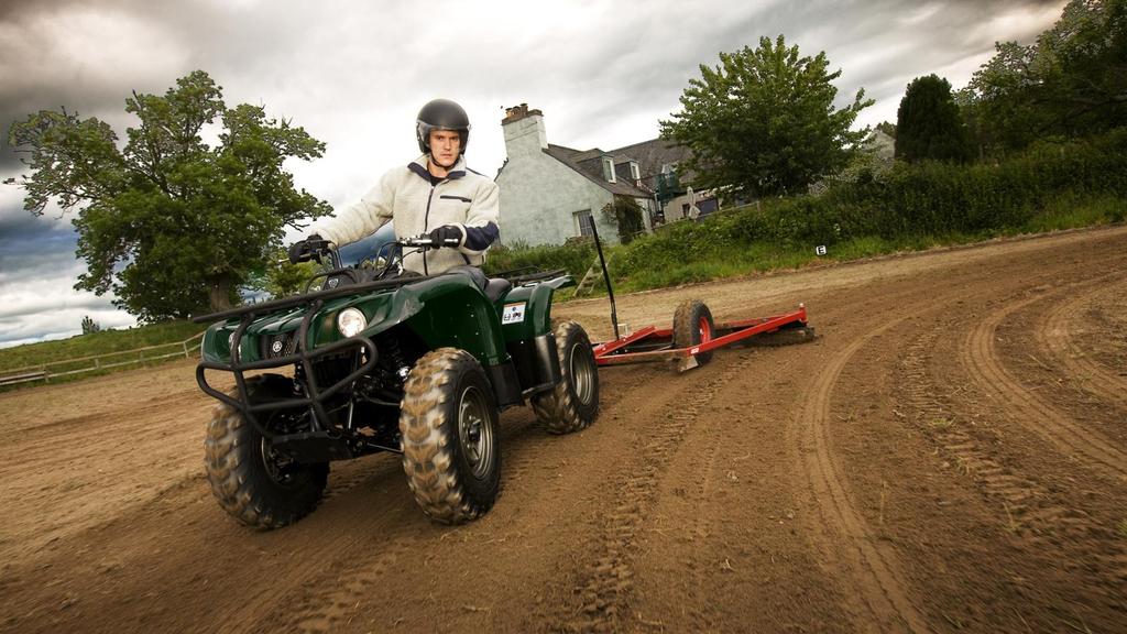 Az alapvető ATV - nyers és egyszerű. Vegyünk egy pehelykönnyű alvázat, kiváló kormányművet, egy 348 ccm-es, léghűtéses, egyhengeres motort, és máris megkaptuk a járművet, amely sohasem hagy cserben.