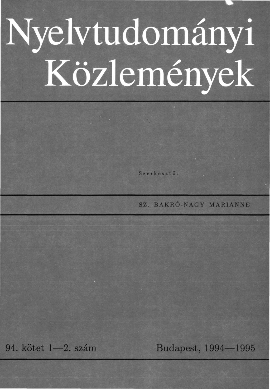 Szerkesztő SZ.