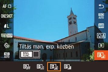 Képsorozat automatikus expozícióállítással (AEB fényképezés) Az Auto semleges szűrő beállítások módosítása A készülék minden felvételkor automatikusan három felvételt készít különböző expozíciós