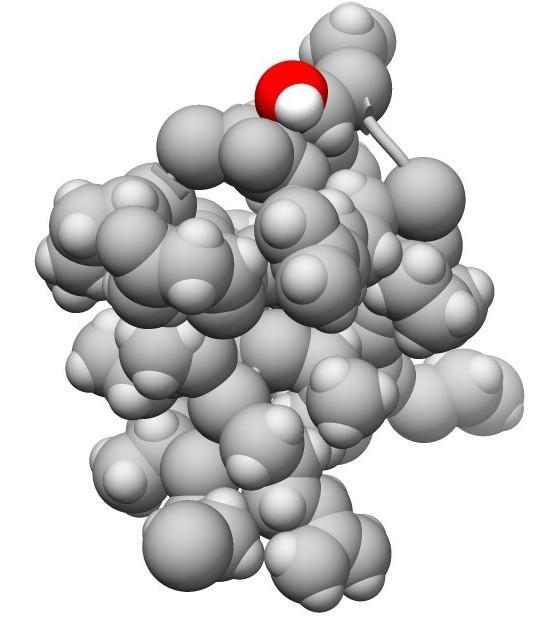 Az általam vizsgált molekulák között azonban néhány esetben - a H2_SS_ox, valamint a H5_SS_ox/red molekulákban - sikerült a S19 HG jelét (OH proton jelét) asszignálnom.