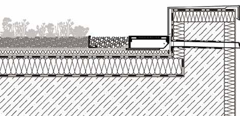 0,3 mm/min Vízelvezetés, lefolyók ellenőrizhetősége IC-S vegetációs mezőbe eső / IC-P attika fal melletti kontrollaknák Az irányelvek szerint minden tetőnek a felület nagyságától függetlenül legalább